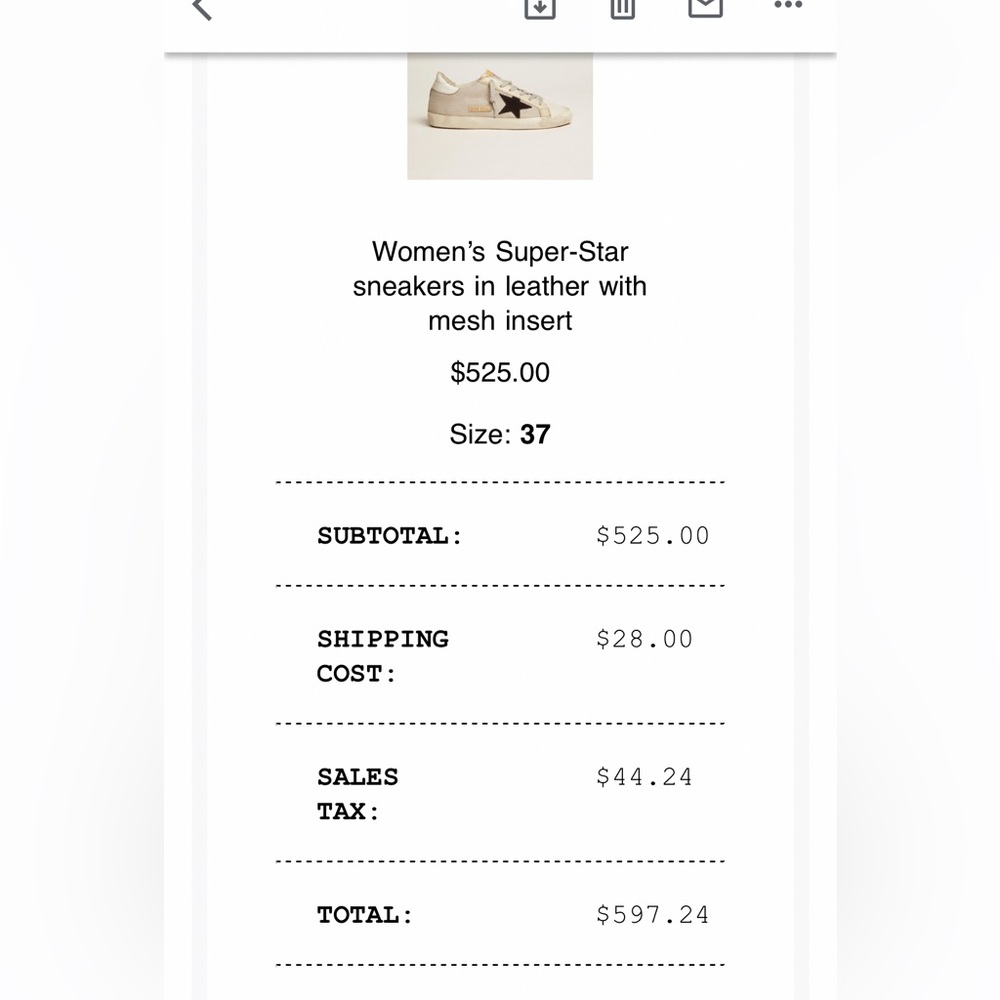 Women’s Super-Star sneakers in leather with mesh insert.